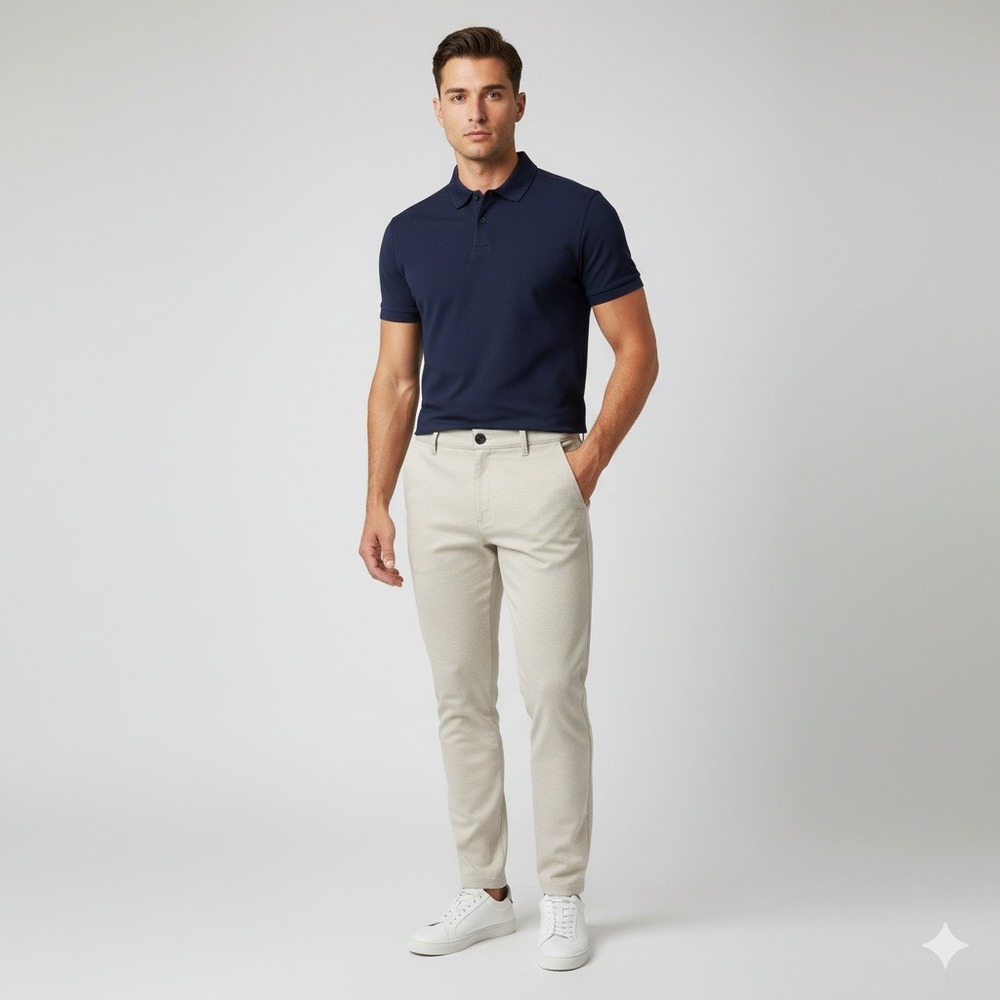 NWT YOUNGLA Mens Training Pants 36x32 Beige Athletic Casual Chinos Trousers